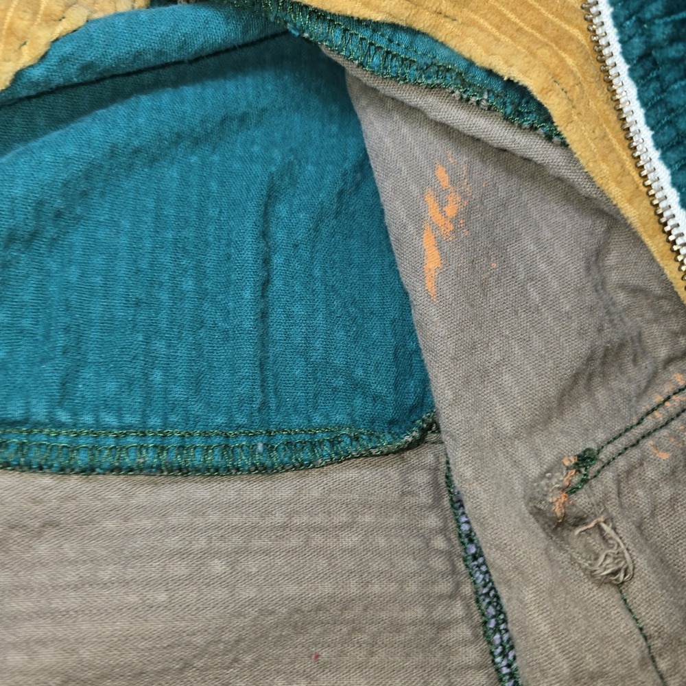 Urban Outfitters Patchwork Corduroy Jacket Medium M Colorblock Grandpacore Retro - Picture 14 of 16
